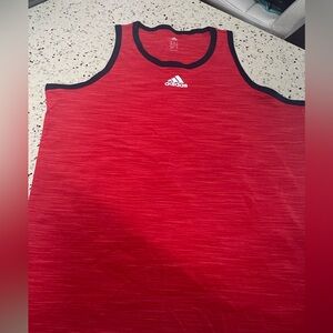 Men’s red adidas tank